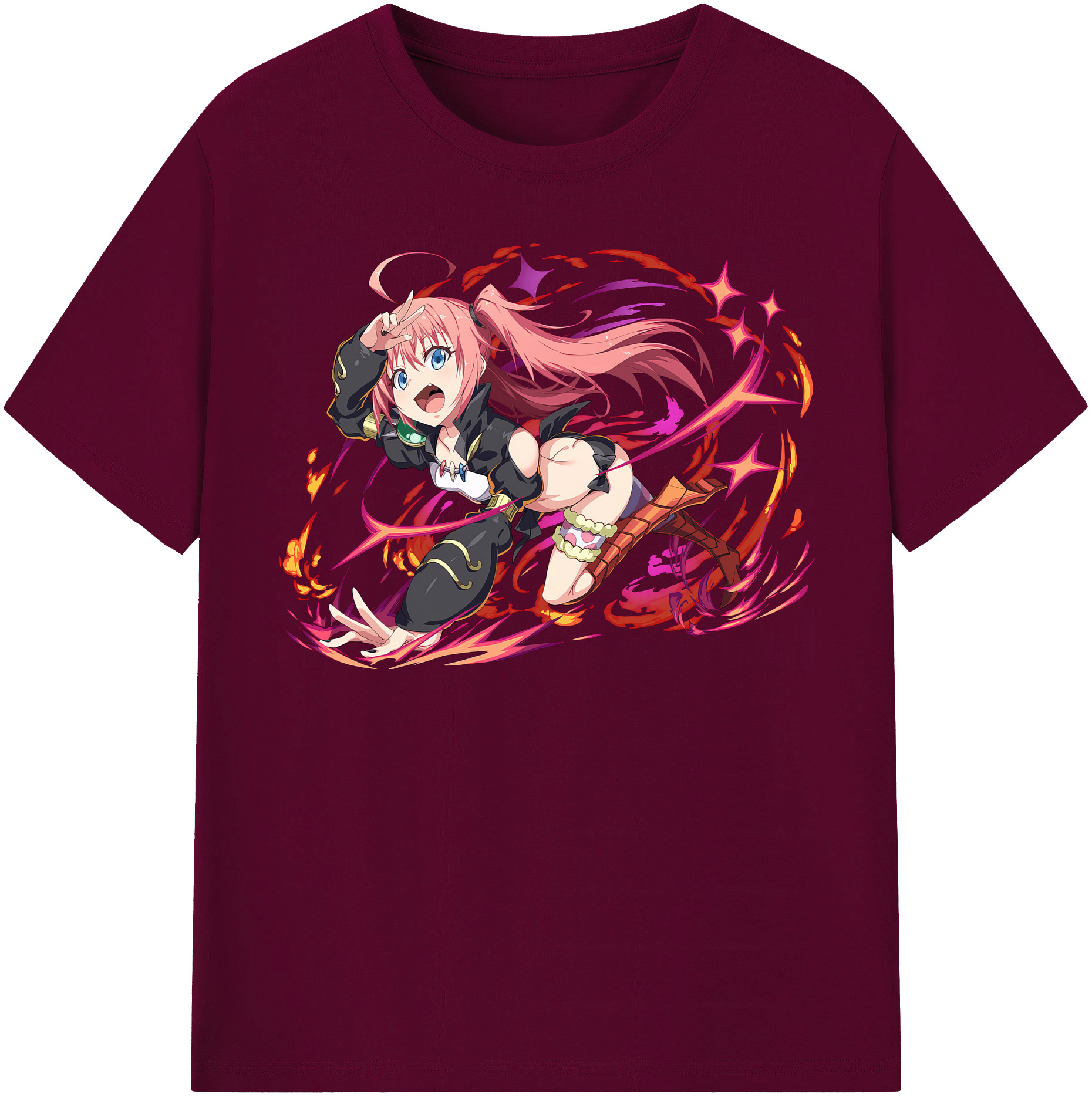 （画像用） 転スラ Regarding Reincarnated to Slime レディースカジュアルプリントTシャツ（綿100％）